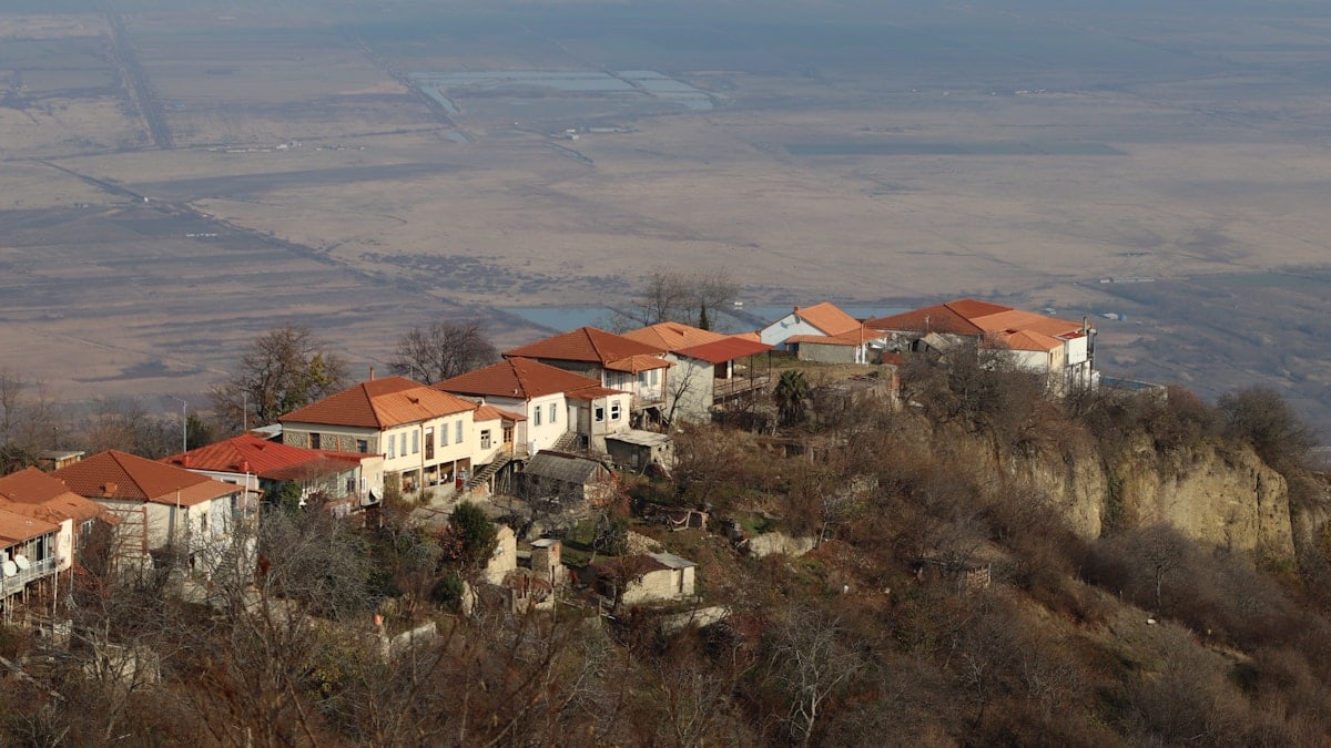 A small village on top of a hill